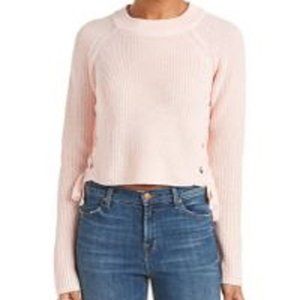 English Factory Size Small Cropped Tie Sweater